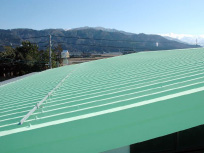 屋根塗装　緑